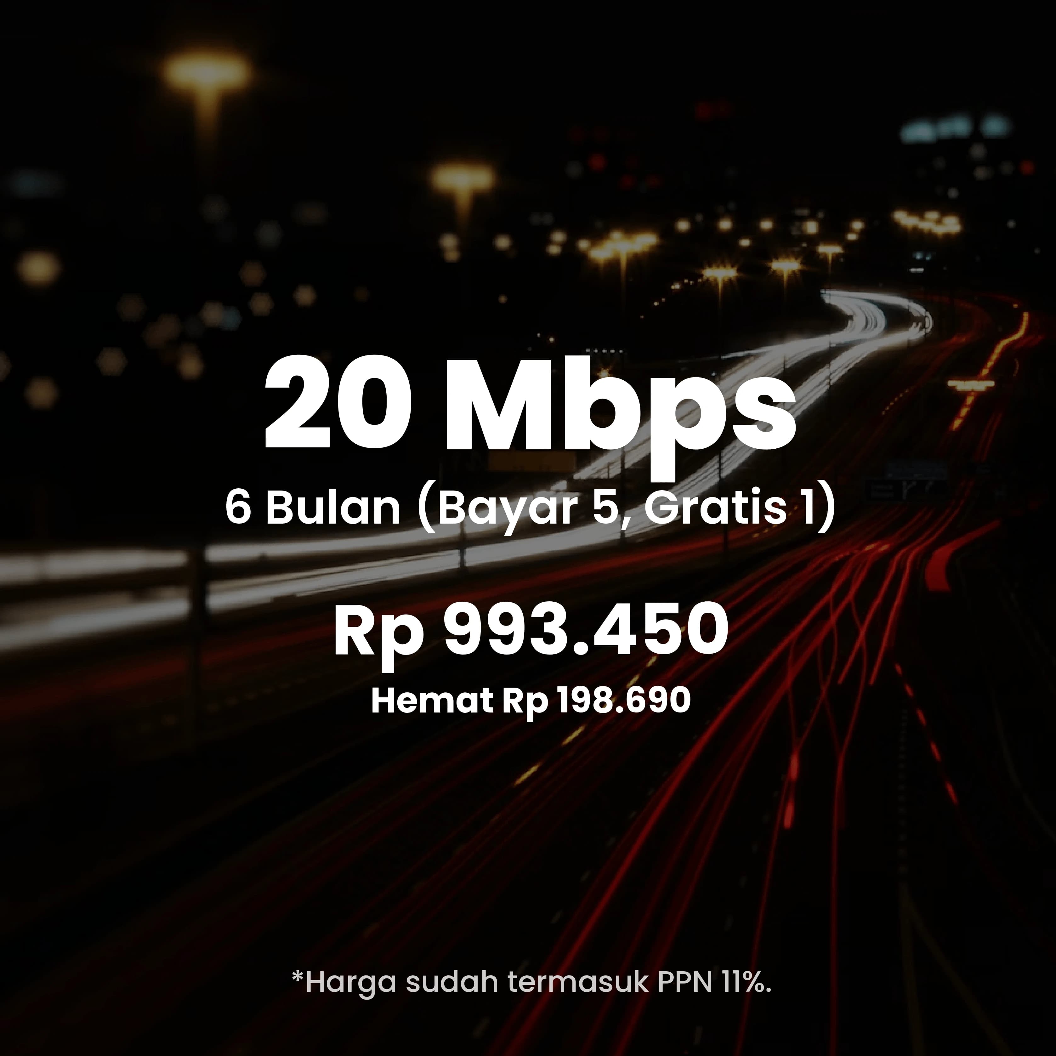 IDPlay Paket 20 Mbps semesteran