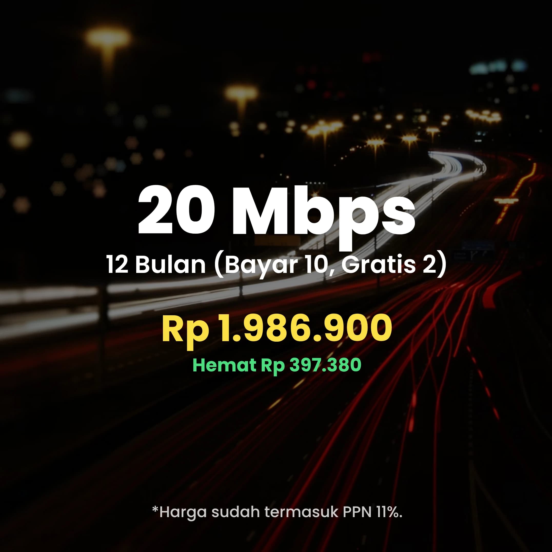 IDPlay Paket 20 Mbps tahunan